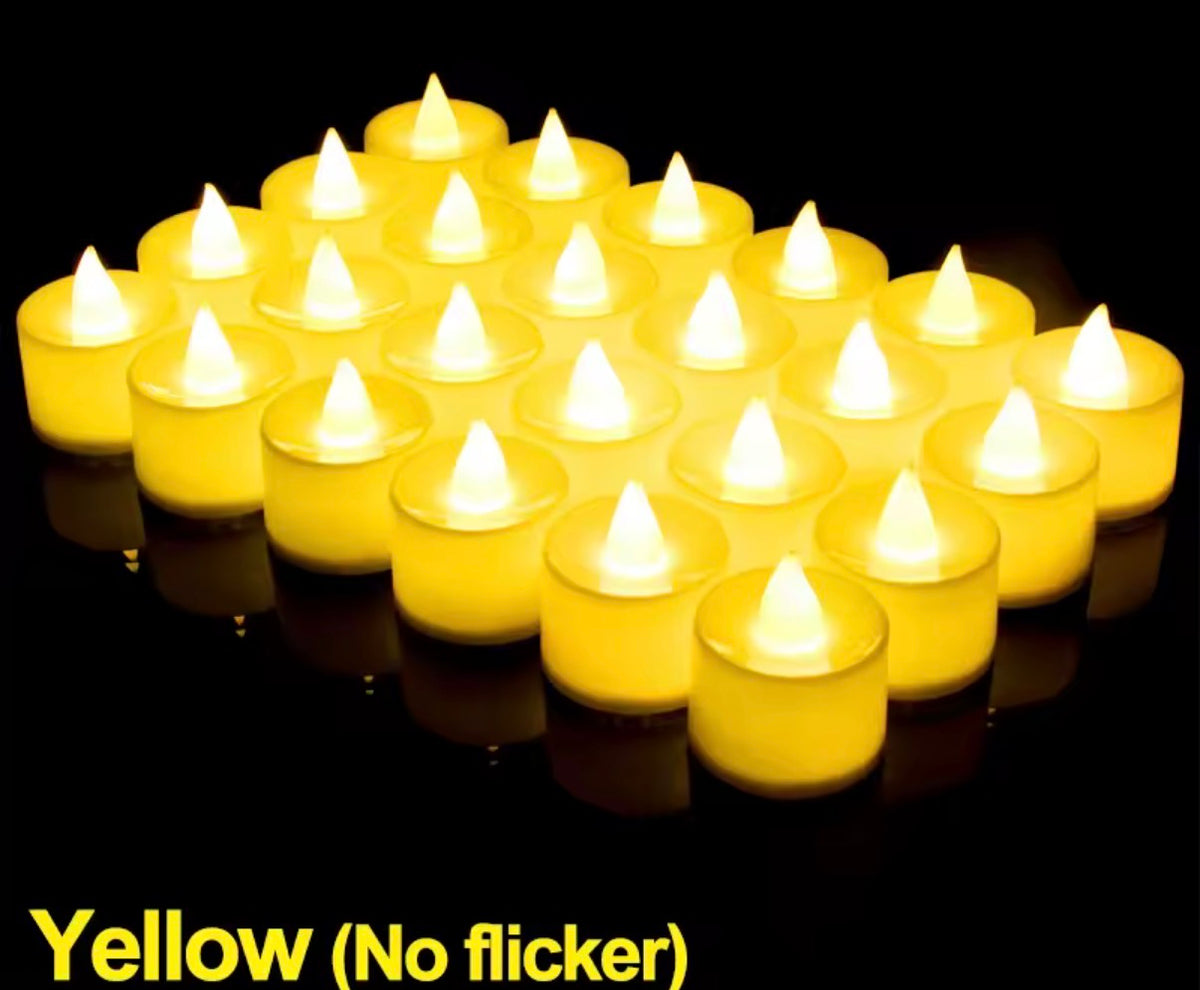 LED Flameless Tealight Candles – Battery Included, Halloween Table & Lantern Decor