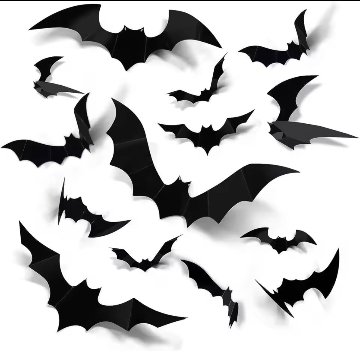 3D Bat Wall Stickers – Halloween Flying Bats Decoration (60 or 120 pcs)