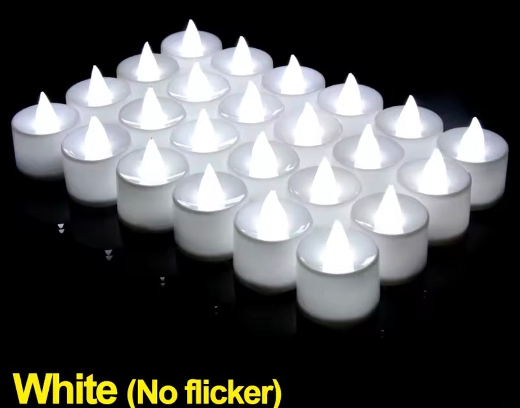 LED Flameless Tealight Candles – Battery Included, Halloween Table & Lantern Decor