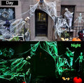 Glow in the Dark Stretch Spider Web with Spiders – Halloween Indoor & Outdoor Decor