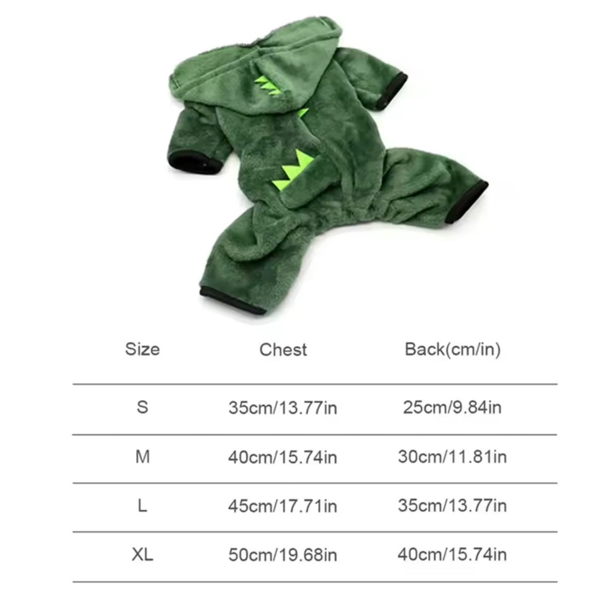 Pet Dinosaur Costume – Cozy Fleece Hoodie Onesie for Cats & Small Dogs