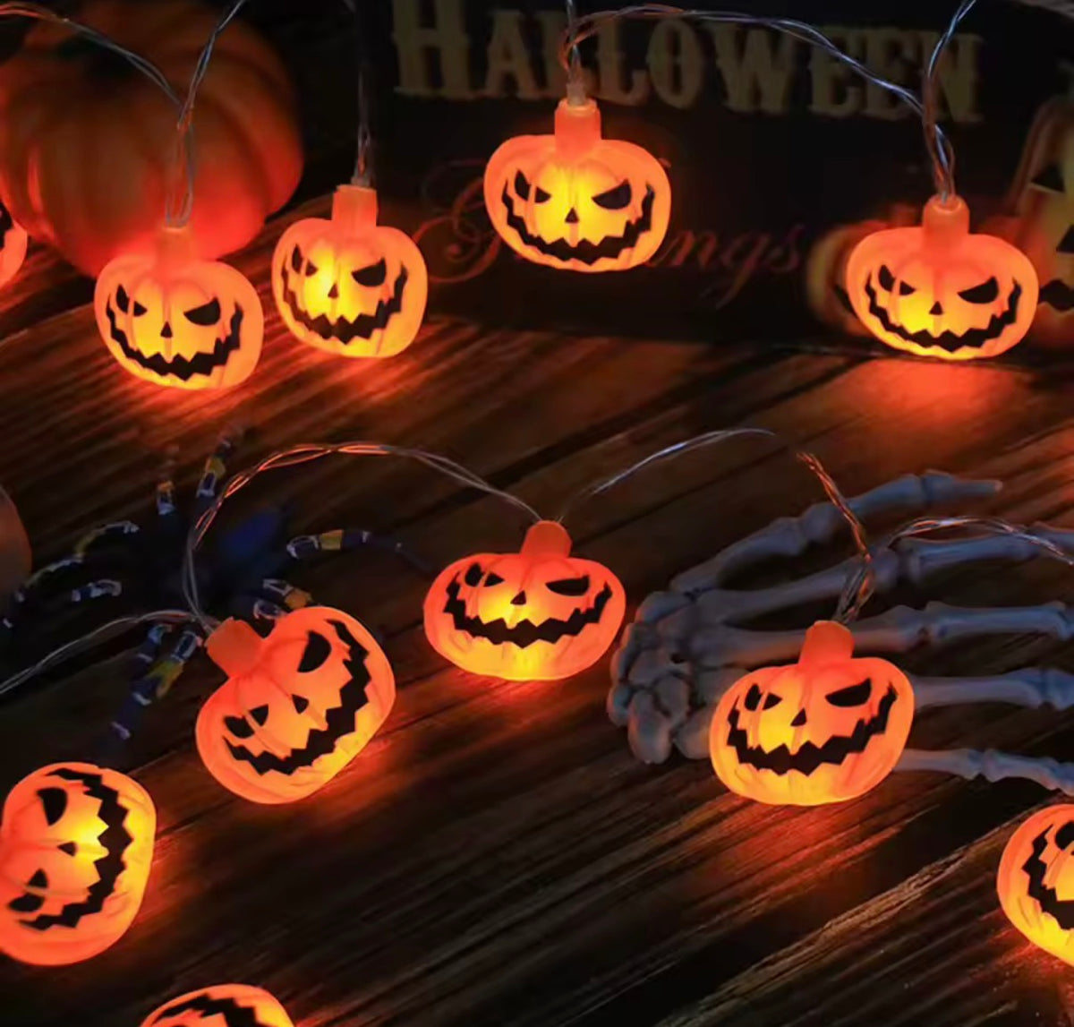 Halloween LED String Lights – Pumpkin, Ghost & Mixed Characters Battery Lights