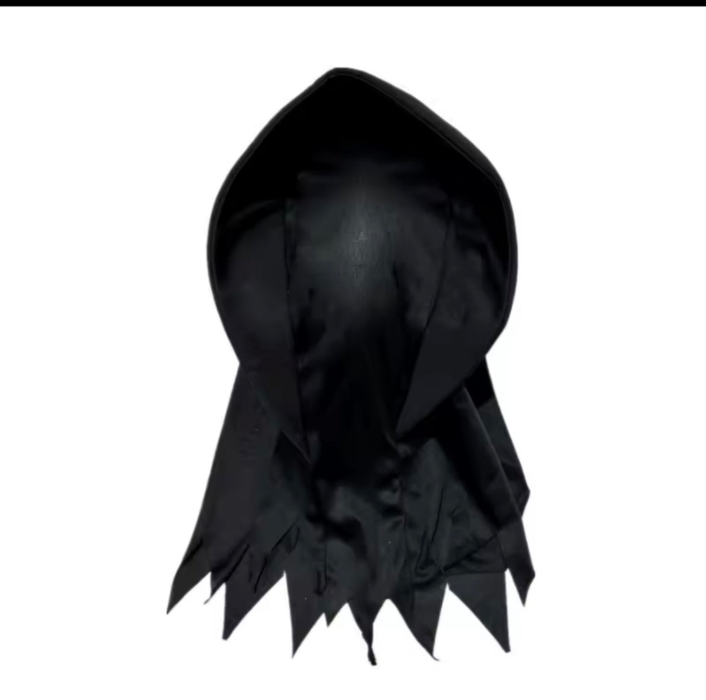 Grim Reaper Costume – Faceless Hooded Robe with Scythe, Gloves & Belt