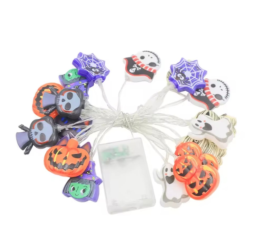 Halloween LED String Lights – Pumpkin, Ghost & Mixed Characters Battery Lights