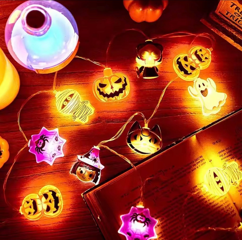 Halloween LED String Lights – Pumpkin, Ghost & Mixed Characters Battery Lights