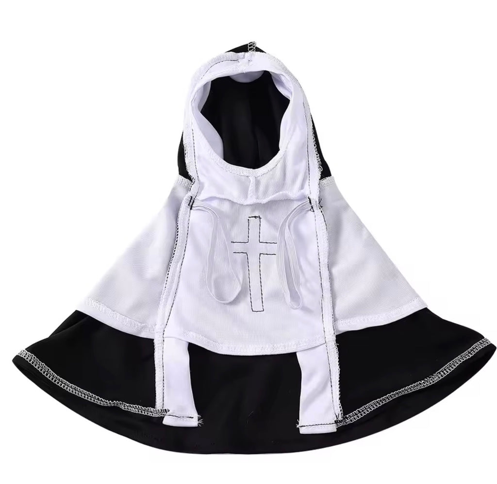 Pet Nun Costume – Funny Halloween Outfit for Cats & Small Dogs